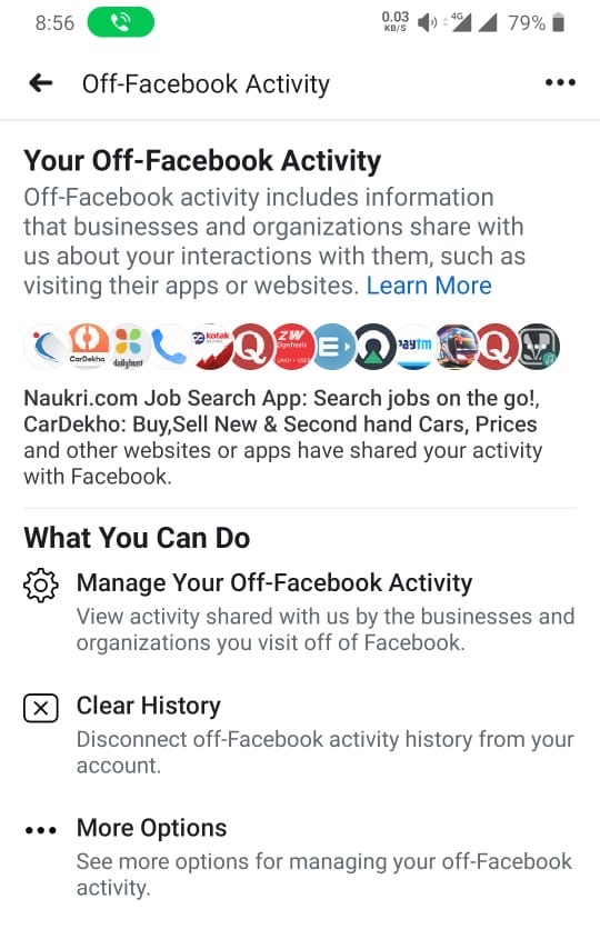 Off-Facebook Activity